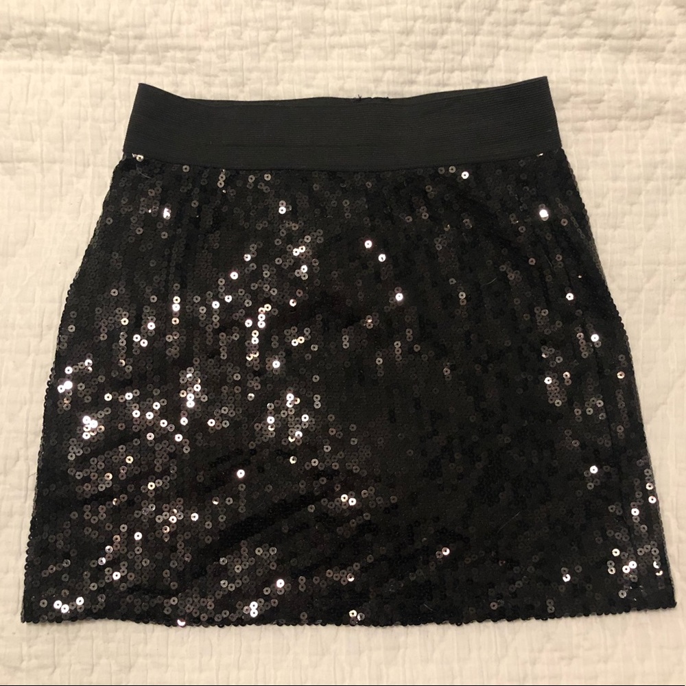 Black Sequin BCBGeneration Skirt